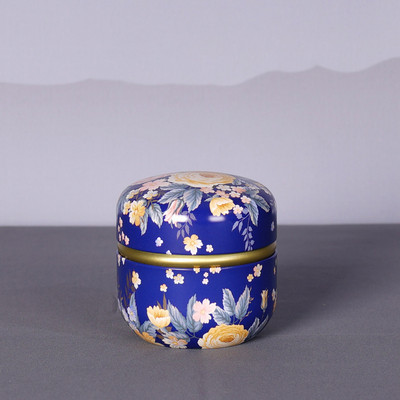 Universāls aizzīmogots mazs metāla tējas Caddy Mini pārnēsājamas ceļojumu apaļas kannas iepakojuma kaste dzelzs uzglabāšanas burka