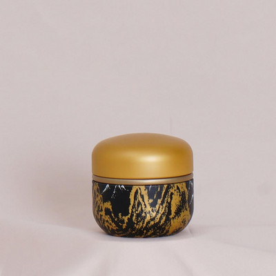 Universāls aizzīmogots mazs metāla tējas Caddy Mini pārnēsājamas ceļojumu apaļas kannas iepakojuma kaste dzelzs uzglabāšanas burka