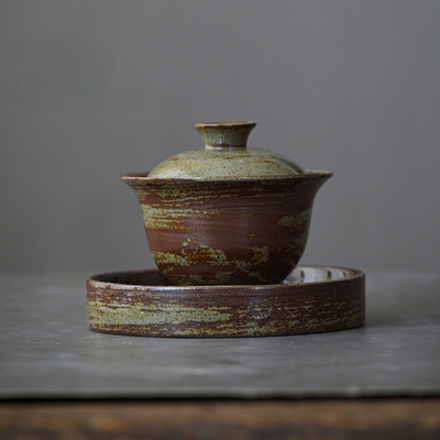 Keramikas Sancai gaiwan 130 ml tējas krūzes Vintage Zen Kung Fu dzeramā tējas tase Tējas bļoda liela tējas krūze