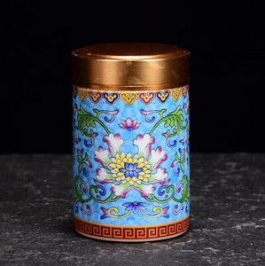 Keramikas tējas Caddy pārnēsājama emalja maza tējas kastīte Mini ceļojumu uzglabāšana Aizzīmogota kārba Mājsaimniecības tējas kannas mājas dekors