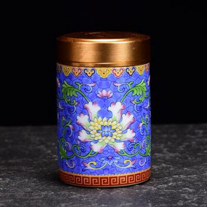 Keramikas tējas Caddy pārnēsājama emalja maza tējas kastīte Mini ceļojumu uzglabāšana Aizzīmogota kārba Mājsaimniecības tējas kannas mājas dekors