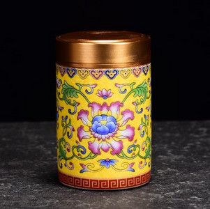 Keramikas tējas Caddy pārnēsājama emalja maza tējas kastīte Mini ceļojumu uzglabāšana Aizzīmogota kārba Mājsaimniecības tējas kannas mājas dekors