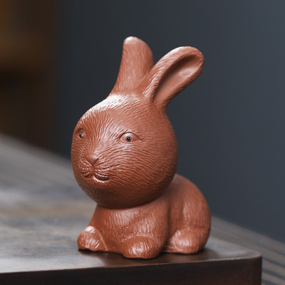 Boutique Cute, mazs trusis, ar rokām gatavota tēja, mājdzīvnieku dekorācija purpursarkanā māla tējas komplekta piederumi, radošs tējas galda ornaments, roku darbs