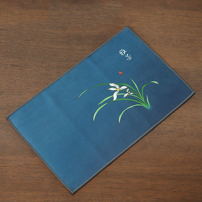 Ķīniešu krāsots sabiezināts tējas dvielis plīša imitācija briežu ādas absorbējošs lupatu galds mīksts tīrīšanas tējas salvetes auduma tējas piederumi