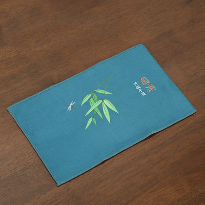 Ķīniešu krāsots sabiezināts tējas dvielis plīša imitācija briežu ādas absorbējošs lupatu galds mīksts tīrīšanas tējas salvetes auduma tējas piederumi