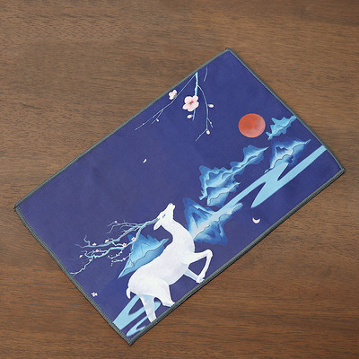 Ķīniešu krāsots sabiezināts tējas dvielis plīša imitācija briežu ādas absorbējošs lupatu galds mīksts tīrīšanas tējas salvetes auduma tējas piederumi