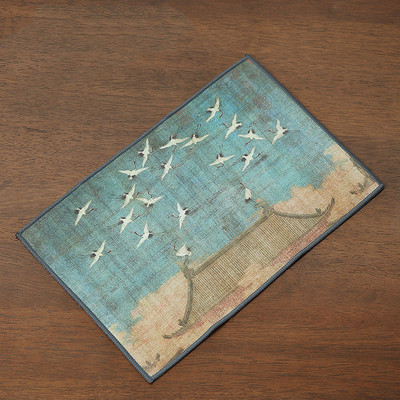 Ķīniešu krāsots sabiezināts tējas dvielis plīša imitācija briežu ādas absorbējošs lupatu galds mīksts tīrīšanas tējas salvetes auduma tējas piederumi