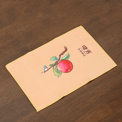 Ķīniešu krāsots sabiezināts tējas dvielis plīša imitācija briežu ādas absorbējošs lupatu galds mīksts tīrīšanas tējas salvetes auduma tējas piederumi