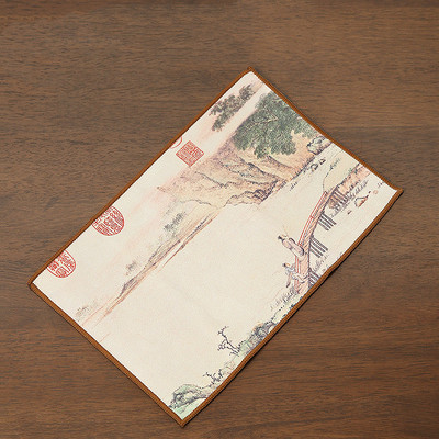 Ķīniešu krāsots sabiezināts tējas dvielis plīša imitācija briežu ādas absorbējošs lupatu galds mīksts tīrīšanas tējas salvetes auduma tējas piederumi