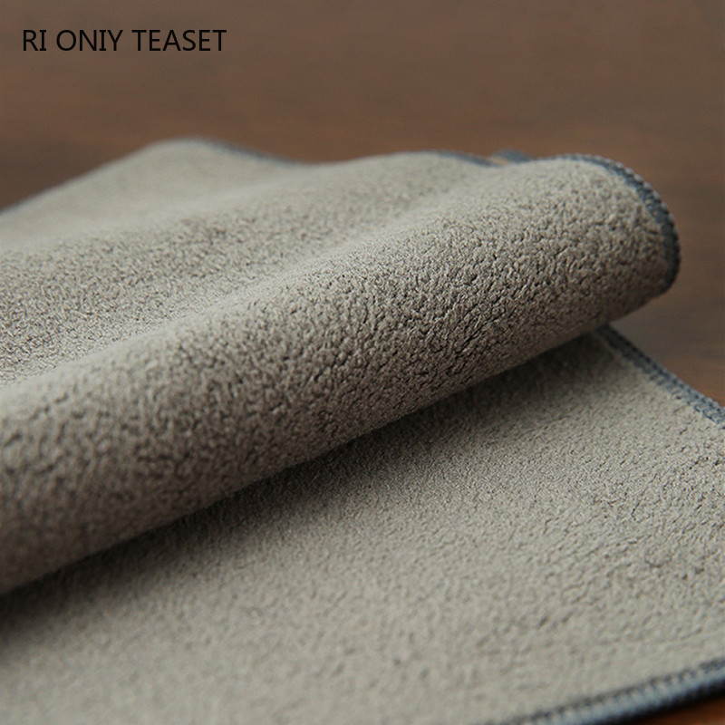 Ķīniešu krāsots sabiezināts tējas dvielis plīša imitācija briežu ādas absorbējošs lupatu galds mīksts tīrīšanas tējas salvetes auduma tējas piederumi