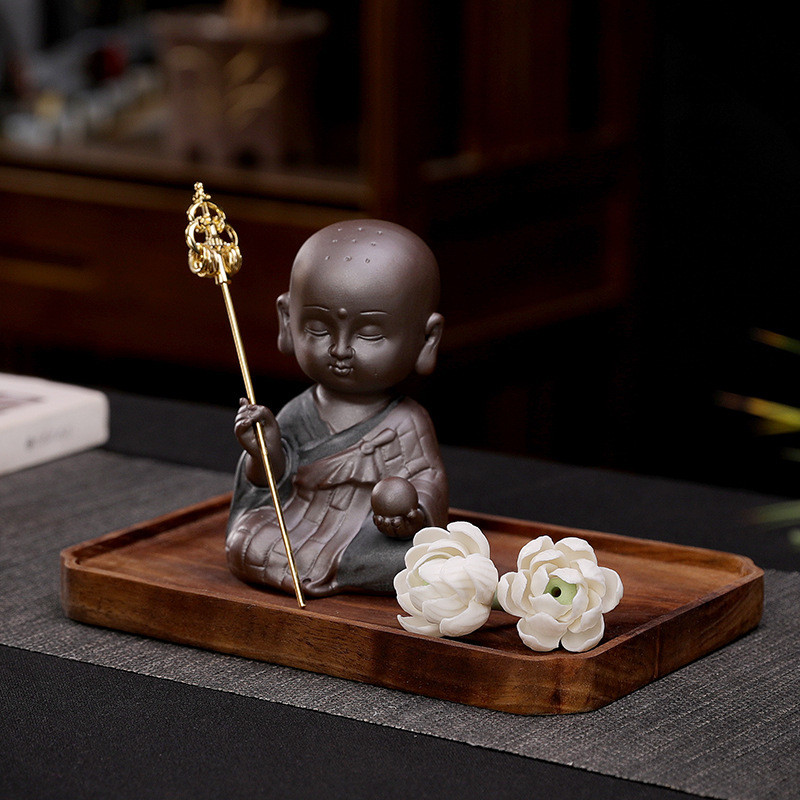 Jasmīna ziedu roku darbs keramikas ziedu figūriņas Boutique Tea Pet Keramikas dekorācijas mājas tējas ceremonijas rotājumiem