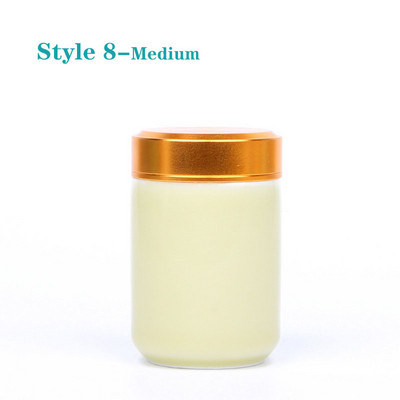 Mini tea kerámia tárolóedények Celadon fém fedelű lezárt hengeres tartály tea, gabonafélék, szárazáru, cukorka stb. tárolására.