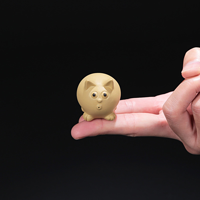 1 БР. Мини върхове на пръстите Лилава глина Чай Домашен любимец Ръчно изработена сладка статуя на прасе Статуя на животно Чаена фигурка Орнаменти Бутикова декорация на чай Занаяти
