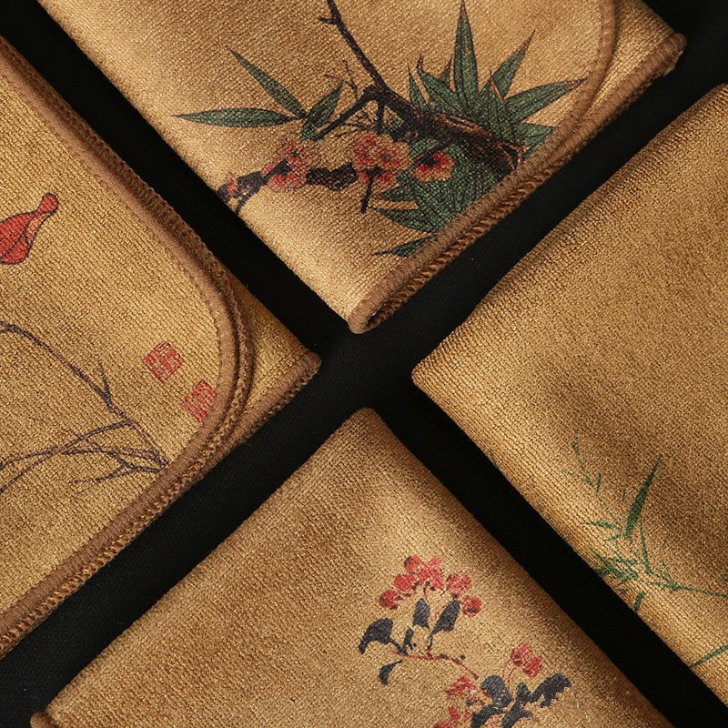 Krāsota tējas dvieļu uzsūcoša lupata, sabiezināta galda tīrīšanas audums, kokvilna, mājsaimniecības virtuves tīrīšanas audums, trauku tīrīšanas dvieļi