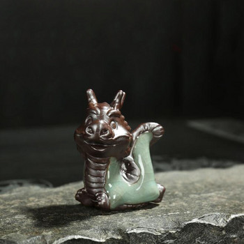 Geyao керамични китайски дванадесет зодиакални знака монах чай домашен любимец мини сладък кунгфу чай аксесоари миниатюрна фигурка декорация на дома