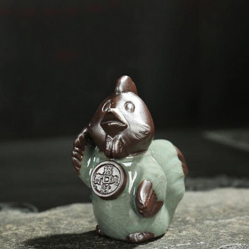 Geyao κεραμικό κινέζικο δώδεκα ζώδια μοναχός Τσάι κατοικίδιο ζώο Μίνι Χαριτωμένα αξεσουάρ τσαγιού Kungfu Μινιατούρα ειδώλιο Διακόσμηση σπιτιού