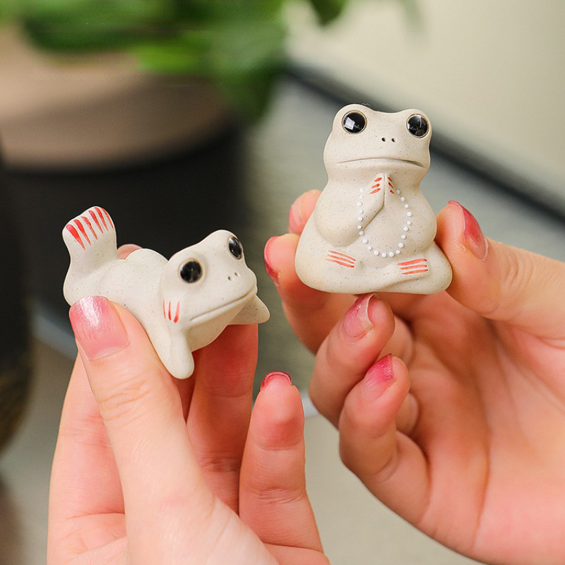 Jauna Varžu tēja Mājdzīvnieku tēja Keramikas amatniecība Mājas dekorēšana Lotosa Lapu Lotosa Galda apdare Tējas Ceremonijas Apdare Zen Nozīme