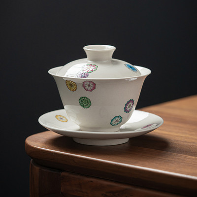 Stílusos Tea Te Juego Ceremony Tea De Travel Prémium kínai teáskészlet Retro Fu Kiegészítők Kerámia Luxus Gaiwan Kung