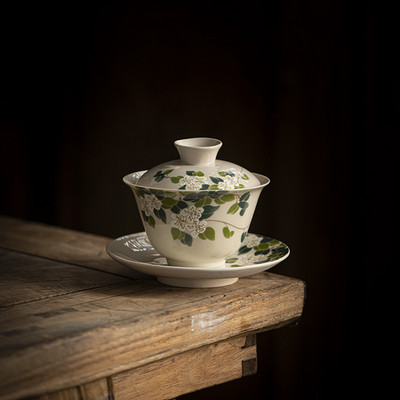 Stílusos Tea Te Juego Ceremony Tea De Travel Prémium kínai teáskészlet Retro Fu Kiegészítők Kerámia Luxus Gaiwan Kung