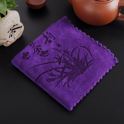 Ķīniešu apdrukas galda salvetes Ūdens uzsūkšanās virtuves dvielis Videi draudzīgs bļoda tējkanna tīrīšanas dvielis tējas ceremonijas piederumi
