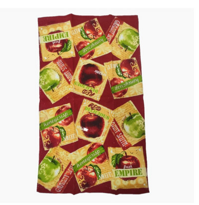 1 db 38x63cm, 6 szín, színes nyomtatott pamut konyhai mosogatórongy konyharuhás parti ajándék