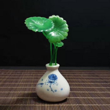 Δημιουργικό μίνι κεραμικό βάζο Τσάι τεχνητά φυτά μπιμπελό Επιτραπέζια υδροπονική διακόσμηση σετ τσαγιού διακοσμητικά αξεσουάρ