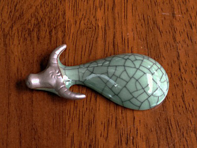 Celadon Mini Tēja Mājdzīvnieku liellopu statujas Rotājumi Govs radošā Māksla un amatniecība Keramika Mēbeles Izstrādājumi Tējas servīzes Dekorācijas