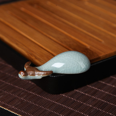 Celadon Mini Tēja Mājdzīvnieku liellopu statujas Rotājumi Govs radošā Māksla un amatniecība Keramika Mēbeles Izstrādājumi Tējas servīzes Dekorācijas