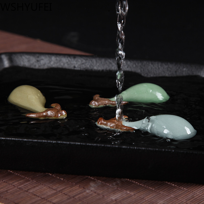 Celadon Mini Tēja Mājdzīvnieku liellopu statujas Rotājumi Govs radošā Māksla un amatniecība Keramika Mēbeles Izstrādājumi Tējas servīzes Dekorācijas