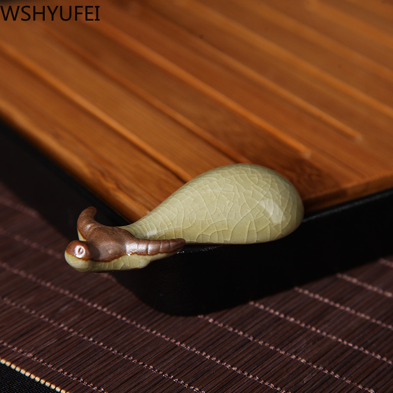 Celadon Mini Tēja Mājdzīvnieku liellopu statujas Rotājumi Govs radošā Māksla un amatniecība Keramika Mēbeles Izstrādājumi Tējas servīzes Dekorācijas