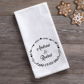 Jauns Monogrammas virtuves dvielis Personalizēts Logo Salvetes Kāzu ballīšu dekorācijas Saimnieces Dāvanas Trauku dvielis