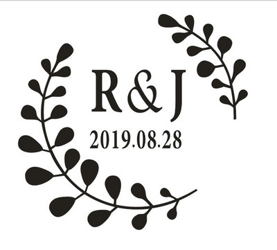 Jauns Monogrammas virtuves dvielis Personalizēts Logo Salvetes Kāzu ballīšu dekorācijas Saimnieces Dāvanas Trauku dvielis