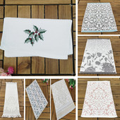 1gab, 45 × 30 cm 11"x17,7", Ziemassvētku kokvilnas dvielis vispārējai lietošanai sejai, roku matiem Home Hotel Travel ，virtuvei, mājām