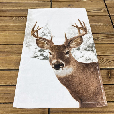 1gab, 45 × 30 cm 11"x17,7", Ziemassvētku kokvilnas dvielis vispārējai lietošanai sejai, roku matiem Home Hotel Travel ，virtuvei, mājām