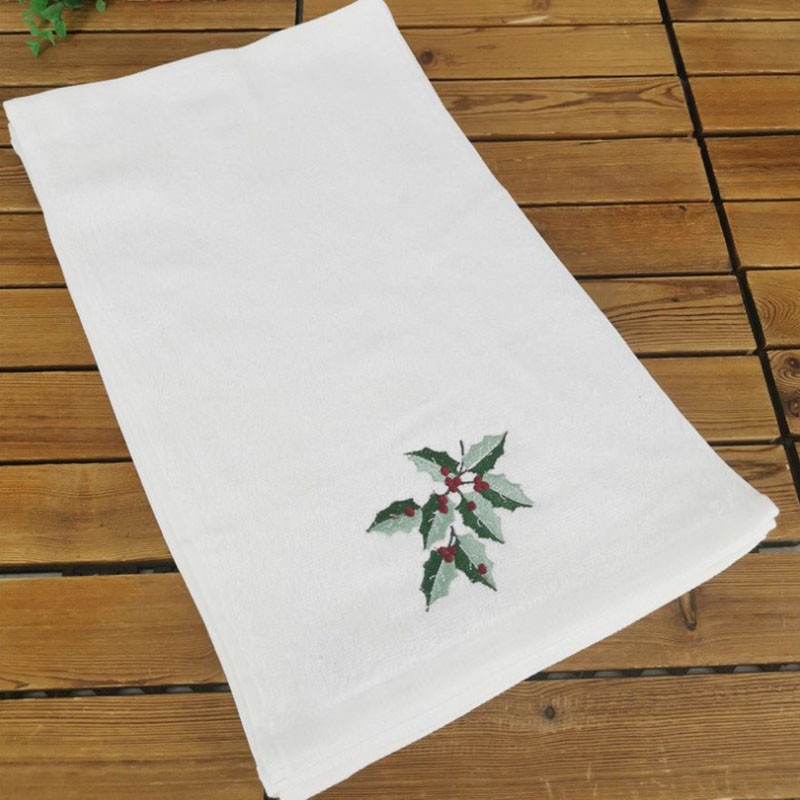 1gab, 45 × 30 cm 11"x17,7", Ziemassvētku kokvilnas dvielis vispārējai lietošanai sejai, roku matiem Home Hotel Travel ，virtuvei, mājām