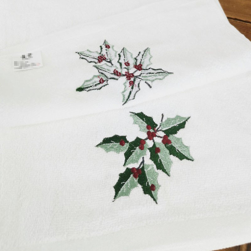 1gab, 45 × 30 cm 11"x17,7", Ziemassvētku kokvilnas dvielis vispārējai lietošanai sejai, roku matiem Home Hotel Travel ，virtuvei, mājām