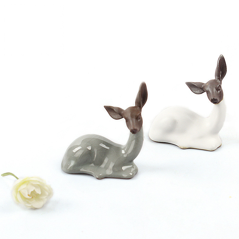 Μίνι Lucky Deer Mascot Ice Crack Κινέζικο Tea Pet KungFu Tea Sweet Διακοσμήσεις σπιτιού Ζώο μοντέλο Παιδί Παιχνίδια πρώιμης εκπαίδευσης