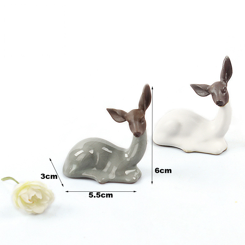 Μίνι Lucky Deer Mascot Ice Crack Κινέζικο Tea Pet KungFu Tea Sweet Διακοσμήσεις σπιτιού Ζώο μοντέλο Παιδί Παιχνίδια πρώιμης εκπαίδευσης