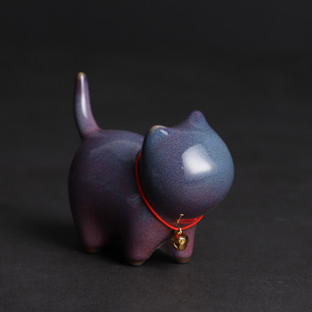 Διακόσμηση για κατοικίδιο τσαγιού Κεραμική θήκη για στυλό Στήριγμα στυλό Kung Fu κινέζικο σετ τσαγιού Τελετή Στολίδι Τσάι Φιγούρα Kitty Cat Tea Pet