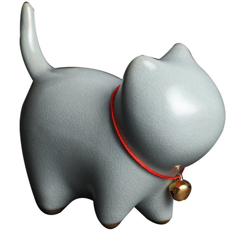 Tējas lolojumdzīvnieku dekorēšana Keramikas pildspalvas turētājs Pildspalvas paliktnis Kung Fu Ķīniešu tējas servīzes ceremonija Tējas rotājuma figūriņa Kitija kaķa tējas mājdzīvnieks