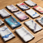 Ķīniešu krāsots biezs tējas dvielis, īpaši absorbējošs augstas klases tējas komplekts, aksesuāri virtuves dvielis Galda paklāji tējas salvete