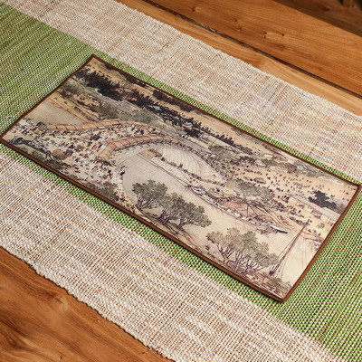 Ķīniešu krāsots biezs tējas dvielis, īpaši absorbējošs augstas klases tējas komplekts, aksesuāri virtuves dvielis Galda paklāji tējas salvete