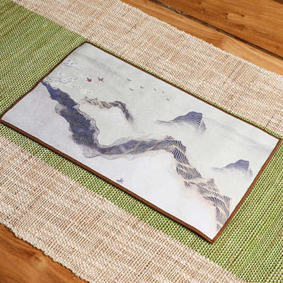 Ķīniešu krāsots biezs tējas dvielis, īpaši absorbējošs augstas klases tējas komplekts, aksesuāri virtuves dvielis Galda paklāji tējas salvete