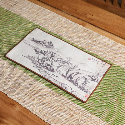 Ķīniešu krāsots biezs tējas dvielis, īpaši absorbējošs augstas klases tējas komplekts, aksesuāri virtuves dvielis Galda paklāji tējas salvete