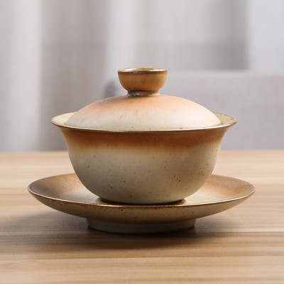 Kínai kerámia Gaiwan irodai teáscsésze utazási hordozható teástál Kézzel készített porcelán teáskészlet Kiegészítők Italedények Személyes csésze