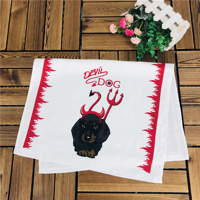Tējas dvielis Kokvilnas audums uzsūc ūdeni tējas salvete roku dvielis modes Animal Cartoon Biezs un ciets 70*45cm Jauns