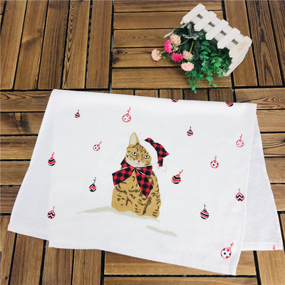 Tējas dvielis Kokvilnas audums uzsūc ūdeni tējas salvete roku dvielis modes Animal Cartoon Biezs un ciets 70*45cm Jauns