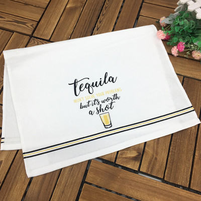 Tējas dvielis Kokvilnas audums uzsūc ūdeni tējas salvete roku dvielis modes Animal Cartoon Biezs un ciets 70*45cm Jauns