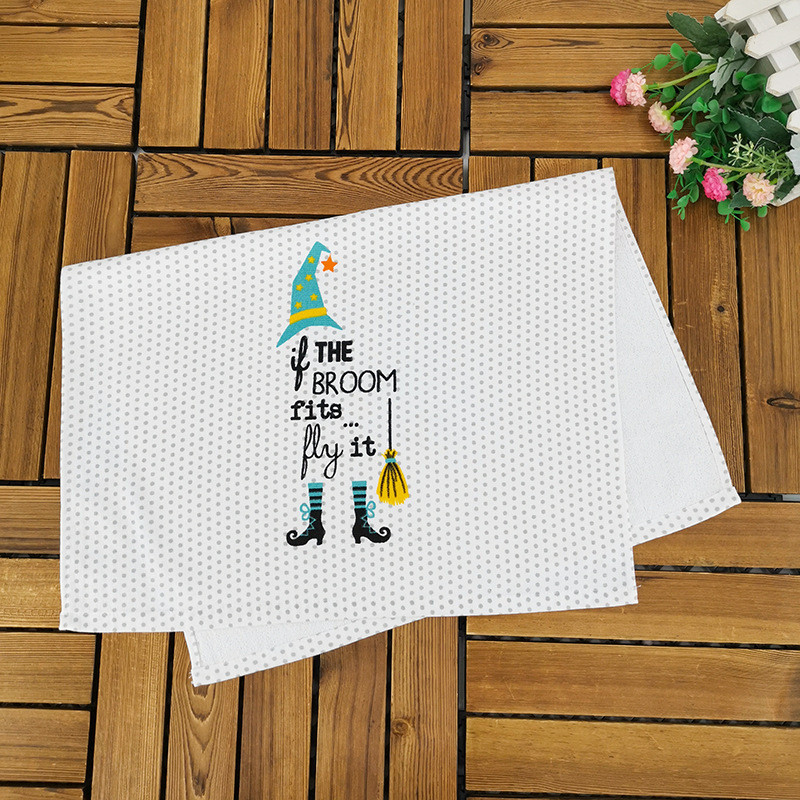 Tējas dvielis Kokvilnas audums uzsūc ūdeni tējas salvete roku dvielis modes Animal Cartoon Biezs un ciets 70*45cm Jauns