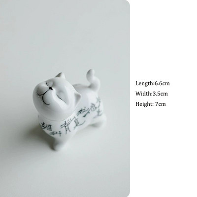 Kitty tējas galda piederumi Mājas biroja tējas rotaļlietas dekorēšana Kung Fu tējas servīzes ceremonija Ķīniešu tējas ornaments figūriņa kaķis tēja mājdzīvnieks